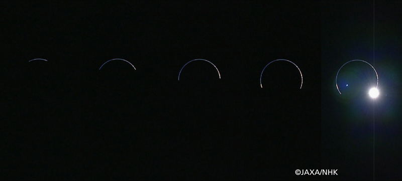 Eclipse Seen by Moon Probe as Earth Blocks Sun